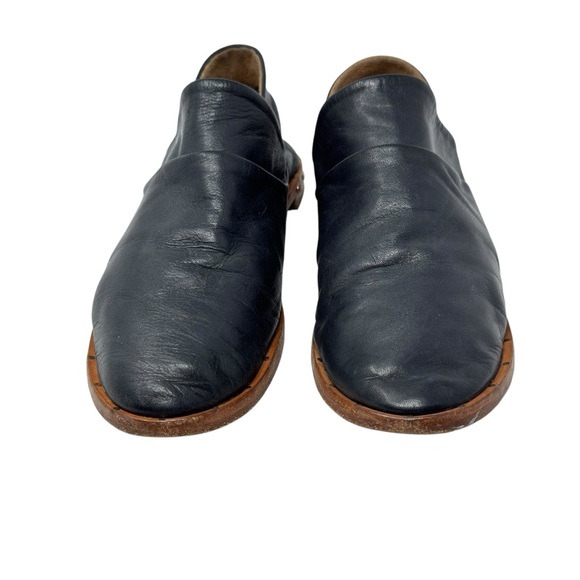 Beek Puffin Bootie Blue Saddle Leather Flats Womens Shoes Slip On Comfort Size 7 - Picture 2 of 10